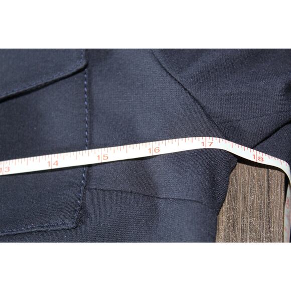 Victoria Victoria Beckham Dark Navy Utility Jacket Zip Closure Belted Size 4 - Picture 8 of 12